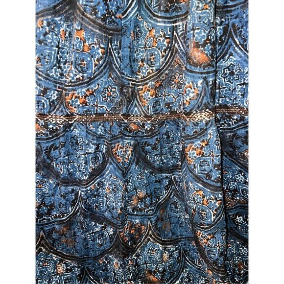 Women’s Free People Blue Smocked Maxi Dress L - Picture 8 of 13